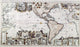 America and the Pacific Ocean historical map poster print from 1719