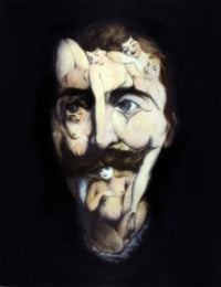 Man with a Mustache French Postcards Poster Print, vintage art decor.