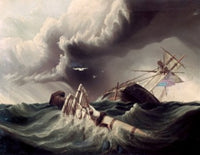 Wreck Of An American War-Sloop fine art print showcasing maritime history
