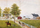 Farm Landscape poster print by Robert Schnitzler, 1884 depicting serene countryside.