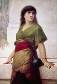 Algerian Girl Fine Art Print by Edwin Lord Weeks, vibrant cultural artwork.