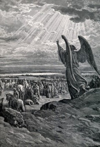 Angel Rebukes Israel poster print by Gustave Dore, high-quality art print