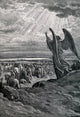 Angel Rebukes Israel poster print by Gustave Dore, high-quality art print
