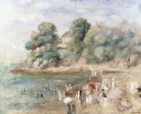 Fine art print of The Beach at Pornic by Pierre Auguste Renoir