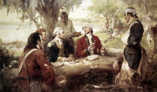 General Francis Marion's Lunch Party Poster Print by Frederick Coffay Yohn