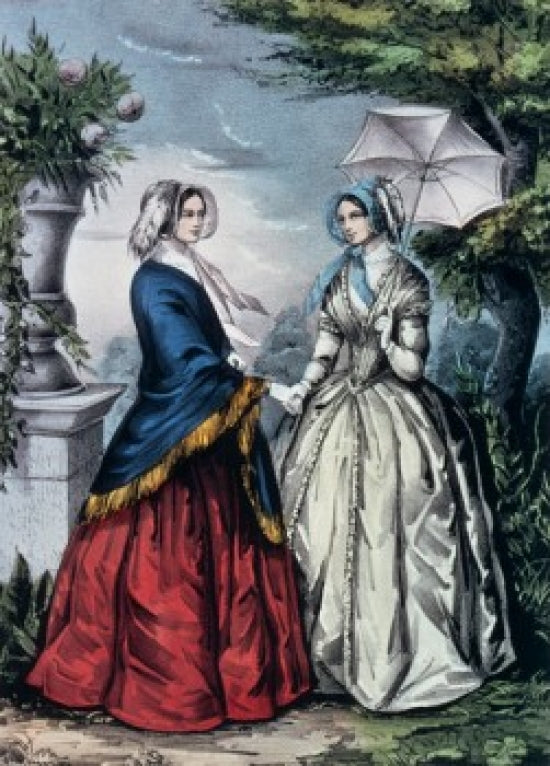 Sisters Color Lithograph Print by Currier & Ives