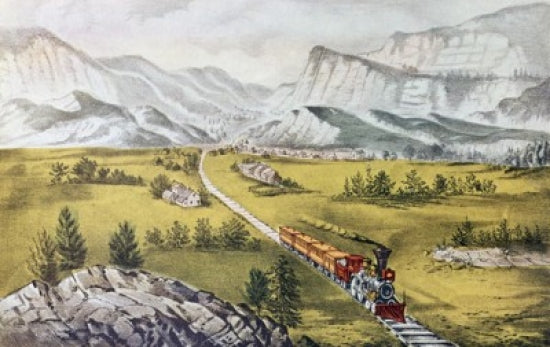 The Great West Currier & Ives Lithograph Poster Print