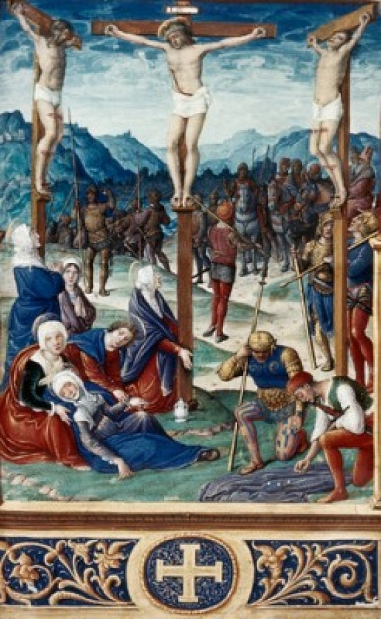Crucifixion Between Two Thieves 15th Century Artwork Poster Print