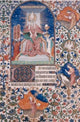14th century God Enthroned manuscript poster print