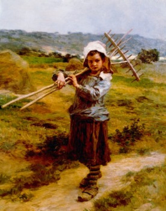 Returning from the Fields Art Print by Leon Augustin Lhermitte