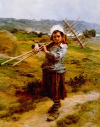Returning from the Fields Art Print by Leon Augustin Lhermitte