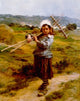 Returning from the Fields Art Print by Leon Augustin Lhermitte