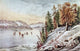 Canadian Winter Scene Lithograph Poster Print by Currier & Ives