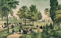 Central Park: The Drive Lithograph Poster Print by Currier & Ives