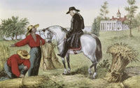 Washington at Mount Vernon poster print by Currier & Ives, available in multiple sizes.