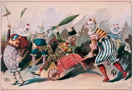 Clowns 1890 Poster Print - Vintage Art