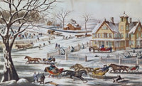 A Home in the Country lithograph poster print showcasing rustic charm.