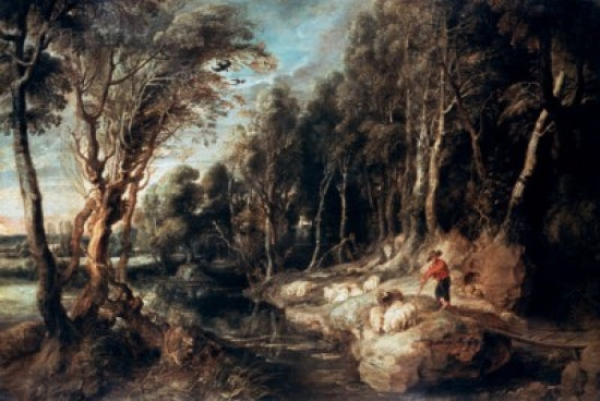 Shepherd With His Flock art print by Peter Paul Rubens, available in multiple sizes.