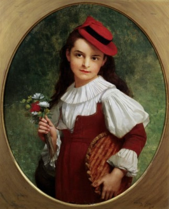 Maude Barger Wallach art print by Jules Joseph Lefebvre, classic portrait.