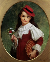 Maude Barger Wallach art print by Jules Joseph Lefebvre, classic portrait.