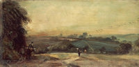Autumn Sunset Art Print by John Constable showcasing vibrant autumn colors.