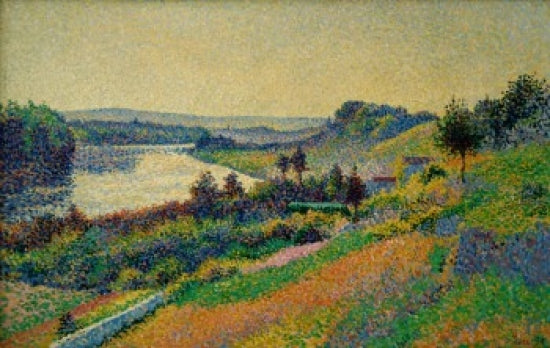 The Siene at Herblay by Maximilien Luce - Oil on Canvas Poster Print