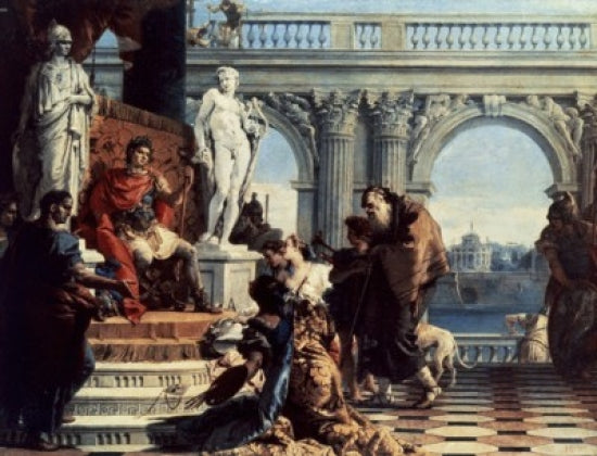 Maecenas Presents the Arts to Augustus Poster Print by Giovanni Battista Tiepolo