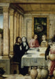 The Marriage Feast at Cana oil painting by Juan de Flandes, detailed art print.
