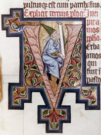 Decorated Initial Manuscript Poster Print from Kremsmünster Abbey, Austria.