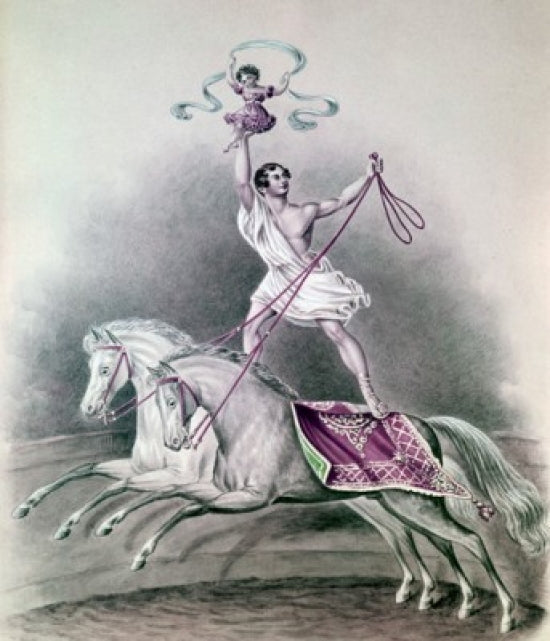 Antique Circus Poster Print by Alex Hoag, featuring vibrant artwork.