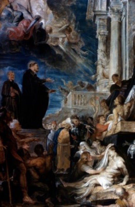 Saint Francis Xavier Poster Print by Peter Paul Rubens, vibrant colors and intricate details.