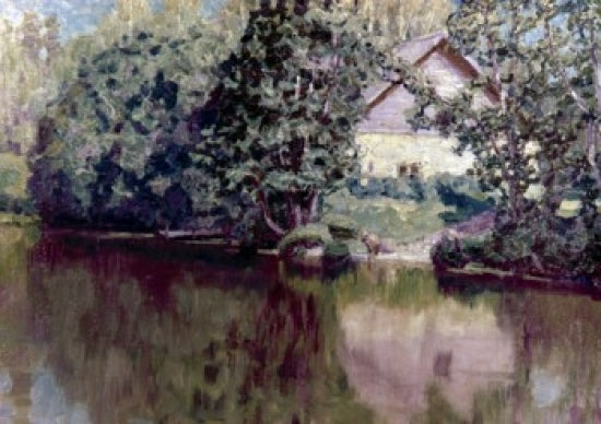 Quiet Water Art Print by A. Bacheuob - Circa 1900