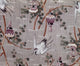 Storks and Japanese Lanterns Art Print on Linen Weaved Cloth