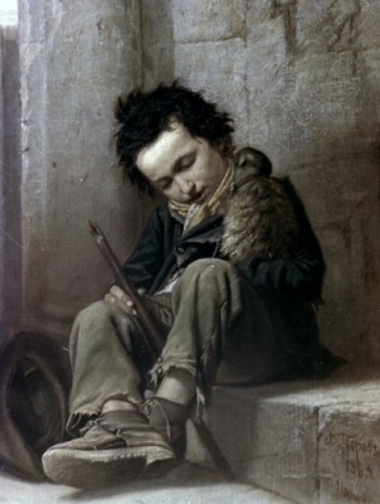 Savoyard Art Print by Vasili Grigorevich Perov, oil on canvas, 1863-1864