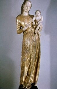 Golden Madonna Sculpture Relief Poster Print from Kunstsammlungen, Bamberg, Germany