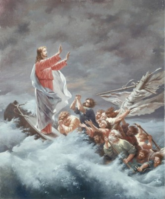 Christ Stilling the Tempest Poster Print by Anton Dietrich