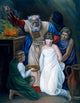 Sacrifice of Jephthah's Daughter art print by John Opie, showcasing a powerful biblical scene.