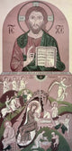 Christ and the Nativity Scene Mosaic Poster Print from 12th Century Italy