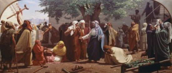Jesus Hears St. John the Baptist Calling from Jail Poster Print by Christen Dalsgaard