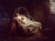 Little Mother Poster Print by Evert Pieters, emotional artwork showcasing a child and caregiver bond.