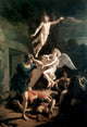 The Resurrection fine art print by Adriaen van der Werff showcasing vibrant colors and intricate details.