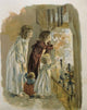Three Children by Fireplace Nostalgia Cards Poster Print