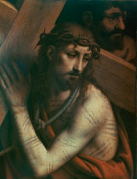 Christ Bearing His Cross Poster Print by Bernardino Luini, Italian art