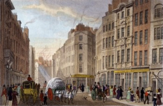 Cheapside, Poultry & Bucklersbury Engraving Poster Print by Thomas Hosmer Shepherd