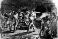 Blacksmiths poster print showcasing traditional craftsmanship art