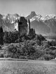 Zahringen-Kyburg Castle landscape poster print featuring scenic views of Thun, Switzerland.