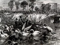 Goose Race poster print from September 23, 1869