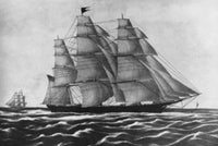 Clipper Ship Red Jacket Poster Print showcasing maritime history.