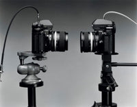 Close-Up of Two Cameras Poster Print showcasing intricate details.