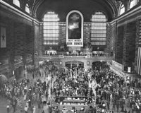 High angle view of people at Grand Central Terminal poster print